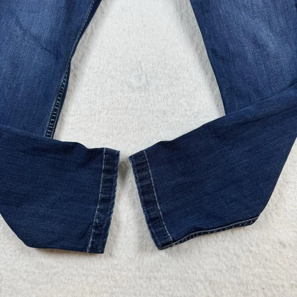 Mugsy Jeans Mens Size 33x32 Blue Fultons Tapered Slim Fit Stretch Denim Casual